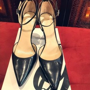 Nine West Black Leather Heels